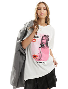 Miss Selfridge - T-shirt con grafica su licenza "Mean Girls"-Bianco