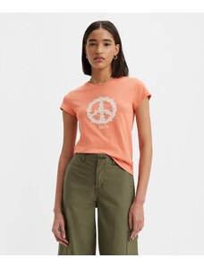 Levi's T-Shirt Authentic con stampa Arancione Donna