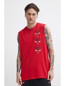New Era t-shirt in cotone uomo colore rosso CHICAGO BULLS