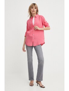 Mos Mosh camicia di lino colore rosa