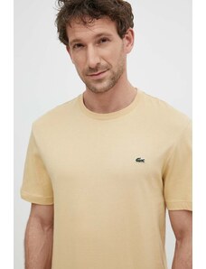 Lacoste t-shirt in cotone colore beige
