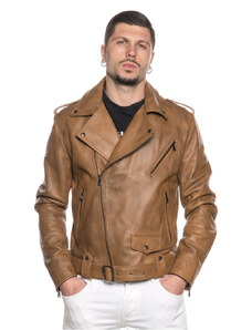 Leather Trend Chiodo Tre Tasche - Chiodo Uomo Cuoio in vera pelle