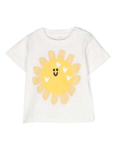 STELLA MCCARTNEY KIDS T-shirt bianca neonata stampa sole