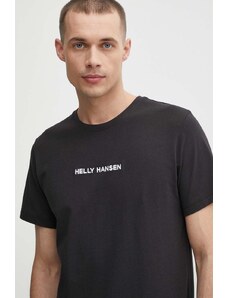 Helly Hansen t-shirt in cotone uomo colore nero con applicazione