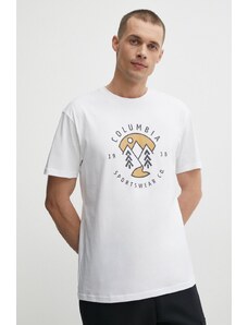Columbia t-shirt in cotone Rapid Ridge colore beige 1888813