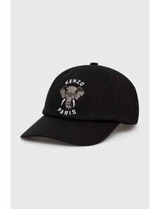 Kenzo berretto da baseball in cotone colore nero con applicazione FE58AC601F41.99