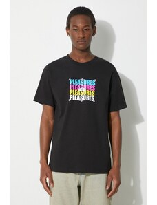 PLEASURES t-shirt in cotone Cmyk uomo colore nero P24SP051.BLACK