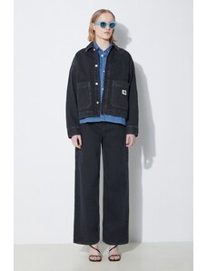 Carhartt WIP giacca di jeans Garrison Jacket donna colore nero I033349.894J