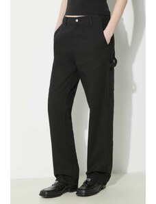 Carhartt WIP pantaloni in cotone Pierce Pant Straight colore nero I032966.8902