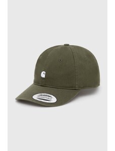 Carhartt WIP berretto da baseball in cotone Madison Logo Cap colore verde con applicazione I023750.25DXX