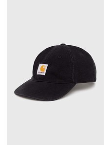 Carhartt WIP berretto da baseball in cotone Icon Cap colore nero con applicazione I033359.89XX