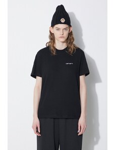 Carhartt WIP t-shirt in cotone S/S Script Embroidery T-S donna colore nero I032293.0D2XX