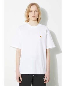 Carhartt WIP t-shirt in cotone S/S Chase T-Shirt donna colore bianco I033045.00RXX