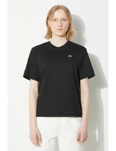 Lacoste t-shirt in cotone donna colore nero TF7215