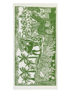 Inoui Editions sciarpa donna fantasia oasi verde e bianco