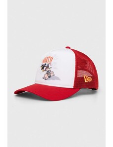 New Era berretto da baseball colore rosso con applicazione MULTI CHARACTER