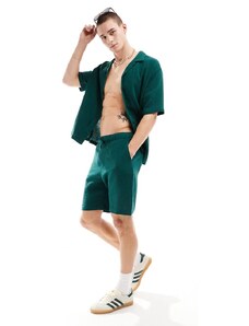 Bershka - Pantaloncini testurizzati verdi in coordinato-Verde