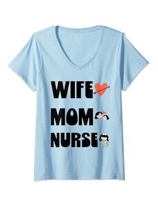 Nurse Mothers Day For Nurse Moms Nurse Mama Donna Funny Mother's Day Wife Mom Nurse RN Nurse Mother Nurse Mom Maglietta con Collo a V