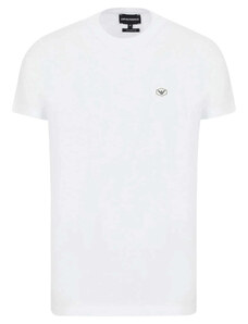 Emporio Armani T-shirt in jersey Supima con micro patch aquila