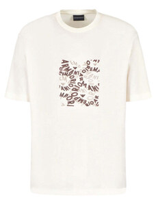Emporio Armani T-shirt in jersey Pima con ricamo logo