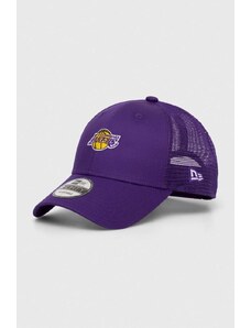 New Era berretto da baseball colore violetto con applicazione LOS ANGELES LAKERS