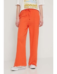 Billabong pantaloni in cotone colore arancione EBJNP00114