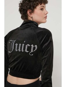 Juicy Couture felpa in velluto colore nero con applicazione