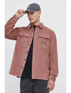 Billabong camicia in velluto a coste colore rosa ABYWT00268