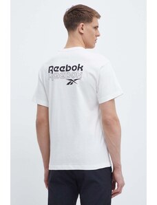 Reebok t-shirt in cotone Brand Proud uomo colore beige 100076380