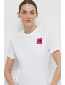 The North Face t-shirt in cotone donna colore bianco NF0A87EHFN41