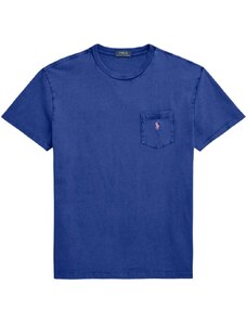 Polo Ralph Lauren T-shirt blu royal con taschino