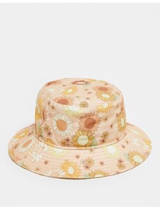 New Era - Cappello da pescatore arancione a fiori