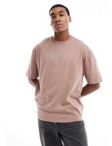ASOS DESIGN - T-shirt oversize pesante marrone