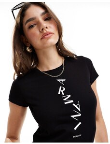 Armani Exchange - T-shirt slim nera-Nero