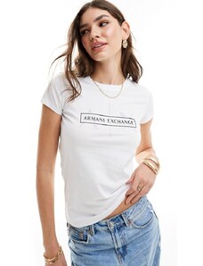 Armani Exchange - T-shirt slim bianca-Bianco