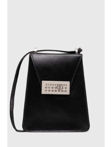 MM6 Maison Margiela borsa a mano in pelle Numbers Vertical Mini Bag colore nero SB5WG0018