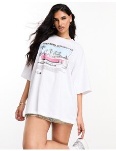 ASOS WEEKEND COLLECTIVE ASOS DESIGN Weekend Collective - T-shirt oversize con stampa grafica "Las Vegas"-Multicolore