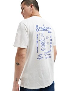 Scalpers - T-shirt bianco sporco con scritta "Street"