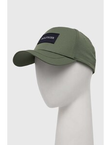 Tommy Hilfiger berretto da baseball colore verde con applicazione AM0AM12162