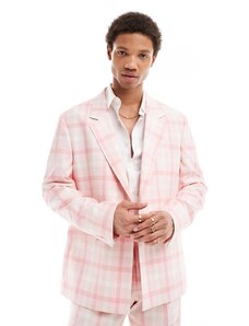 Viggo - Eriksen - Giacca da abito rosa chiaro a quadri