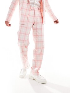 Viggo - Eriksen - Pantaloni da abito rosa chiaro a quadri