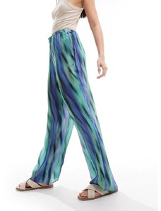 Armani Exchange - Pantaloni con stampa di onde dell'oceano-Multicolore