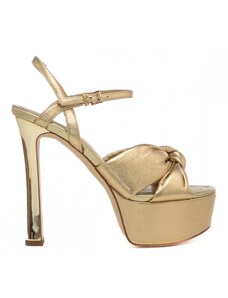 Michael Kors sandali alti da donna elena in pelle oro pale gold