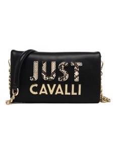 Just Cavalli borsa a tracolla donna nera con maxi logo
