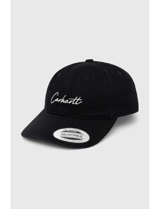 Carhartt WIP berretto da baseball in cotone Delray Cap colore nero con applicazione I031638.K02XX