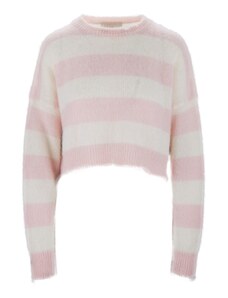 ANIYE BY Crop Stripes 01921 Jumper-S Rosa Mohair, Poliammide, Lana