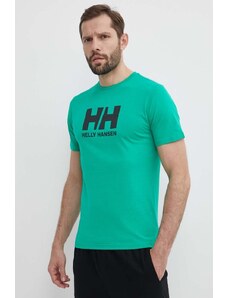 Helly Hansen t-shirt in cotone uomo colore bianco con applicazione
