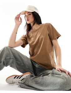 Cotton On - T-shirt classica comoda marrone slavato anni '90