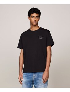 Tommy Jeans T-shirt regular con ricamo logo Nera Uomo