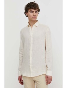 Drykorn camicia di lino RAMIS colore beige 126004 47350